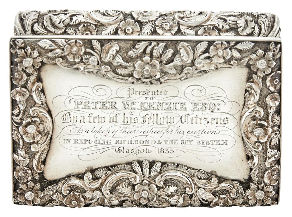 William IV Sterling Silver Presentation Snuffbox (1 of 4)