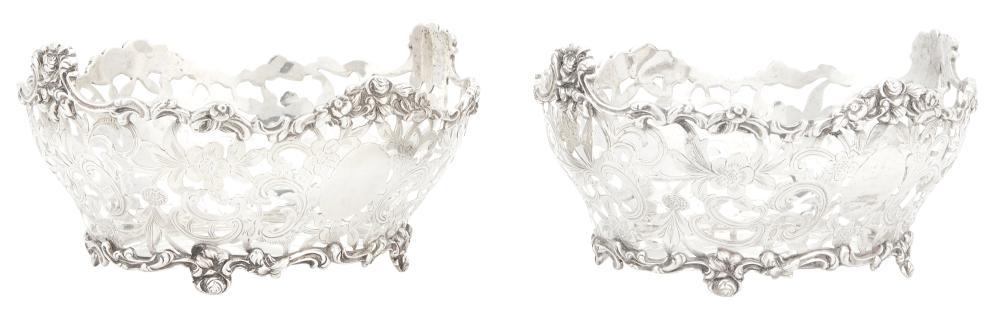 Pair of Victorian Sterling Silver Dessert Baskets (1 of 4)