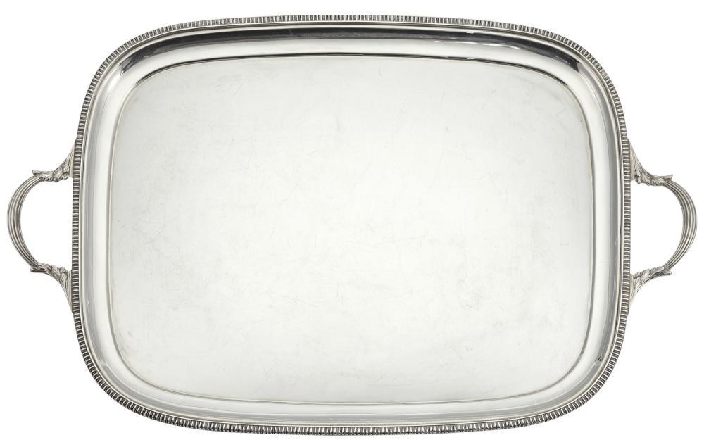 English Sterling Silver Two-Handled Tray; Together with (1 of 6)