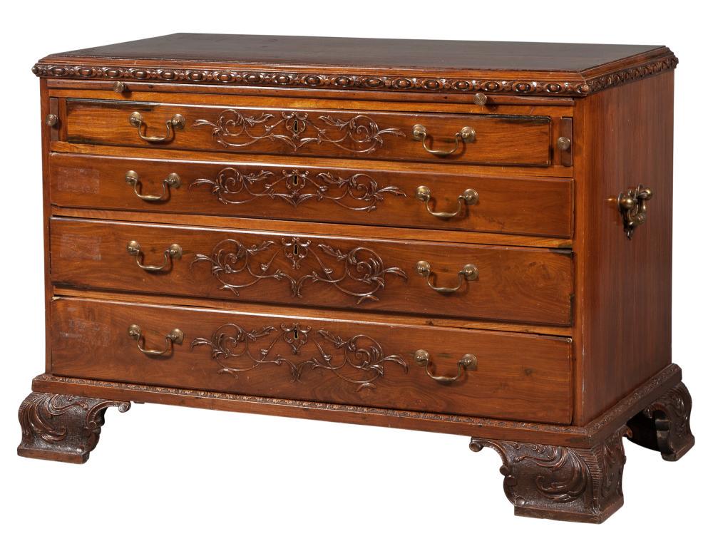 China Trade Hardwood and Brass-Mounted Chest (1 of 8)