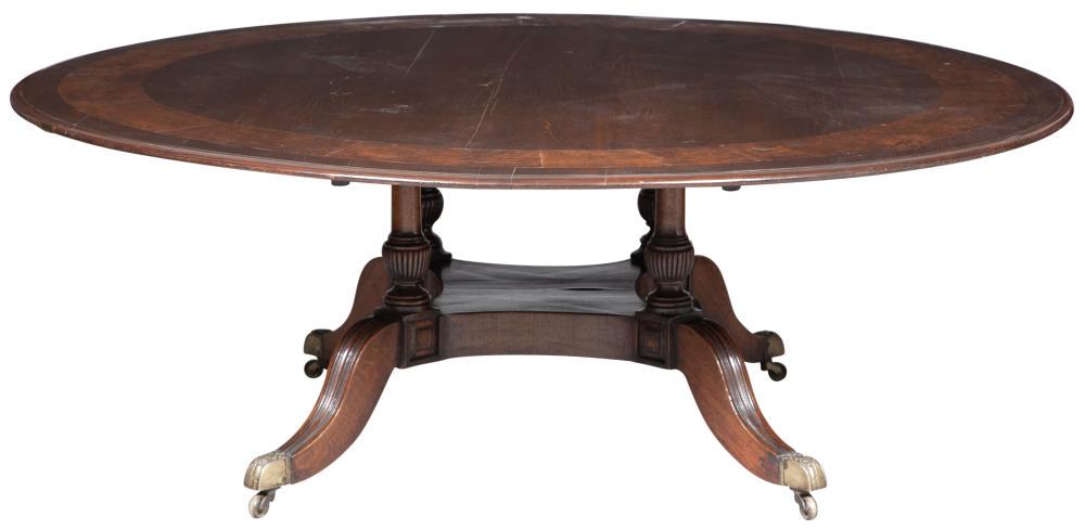 George IV Style Beechwood and Oak Dining Table (1 of 2)