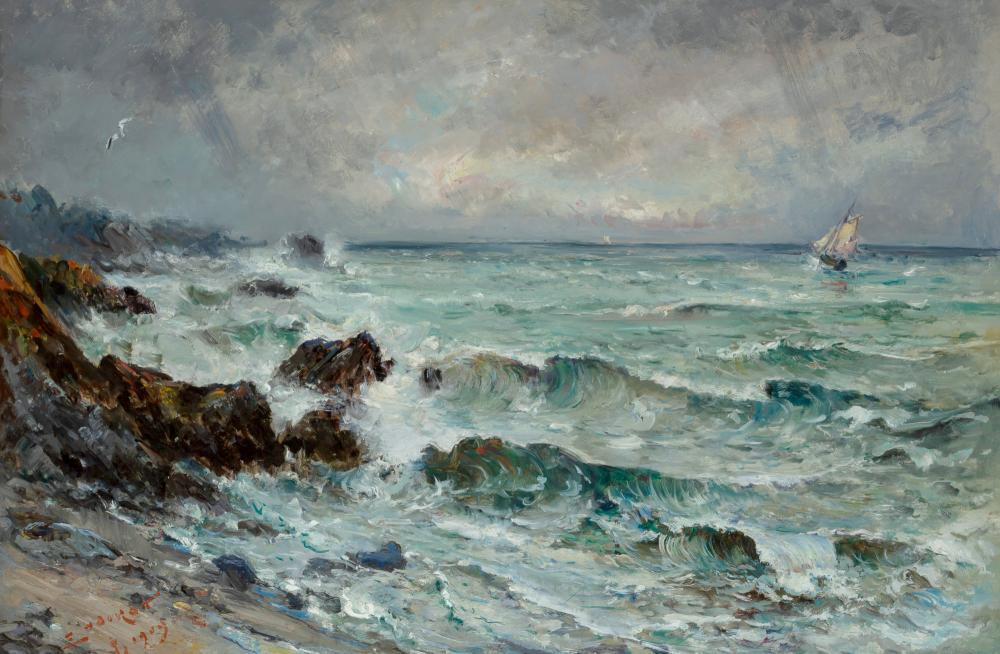 (Benoit) Emile Noirot French, 1853-1924 Approche de (1 of 5)