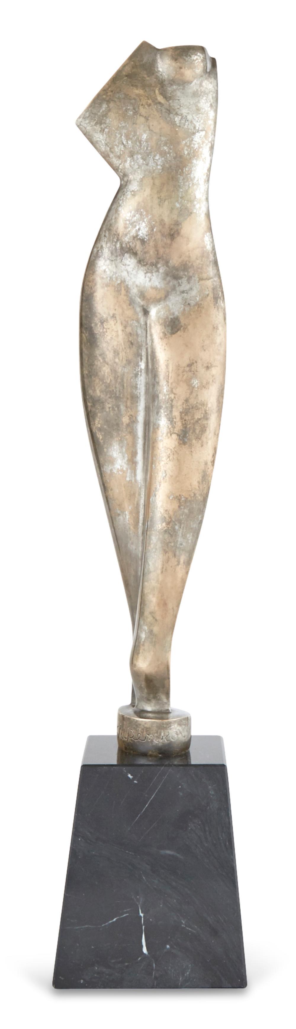 After Alexander Archipenko Flat Torso: After Alexander Archipenko Flat Torso Inscribed Archipenko and dated 1914 near the bottom Bronze with silver patina Height 14 3/4 inches (37.5 cm) C