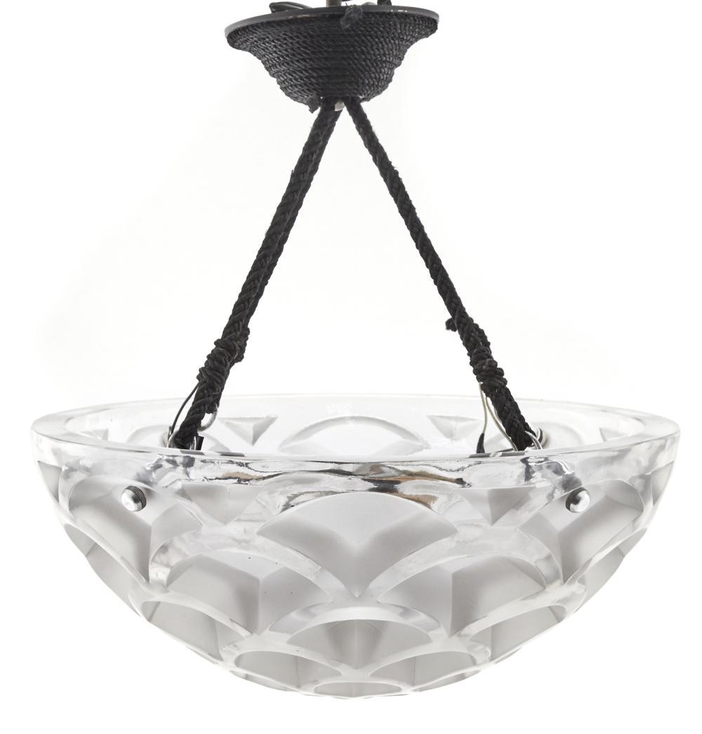 R. Lalique Molded Glass Rinceaux Light Fixture (1 of 4)