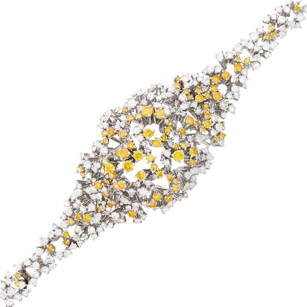 H. Stern Platinum, Colored Diamond and Diamond Bracelet (1 of 2)