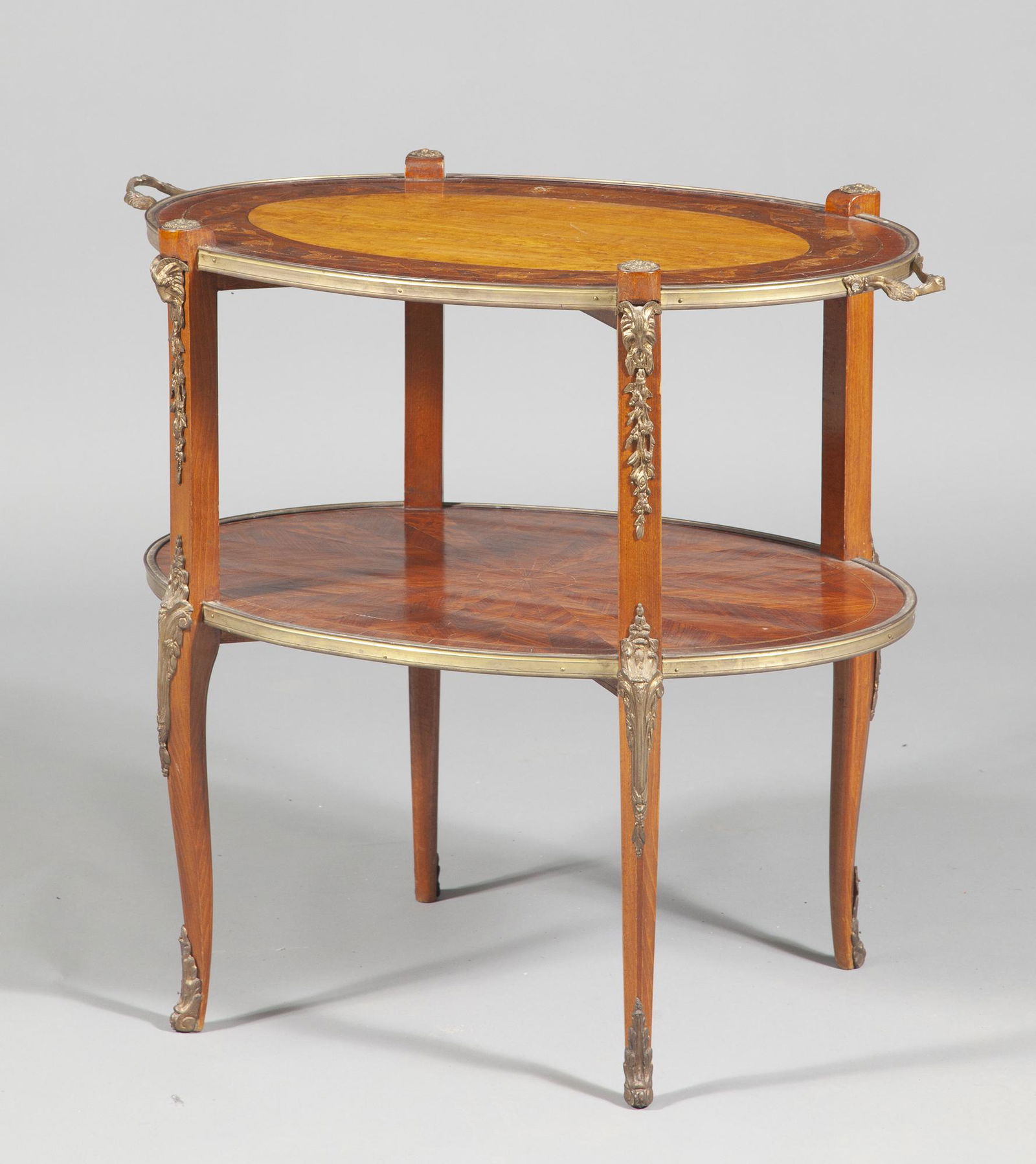 Transitional Style Gilt-Metal Mounted Birch, Marquetry (1 of 5)