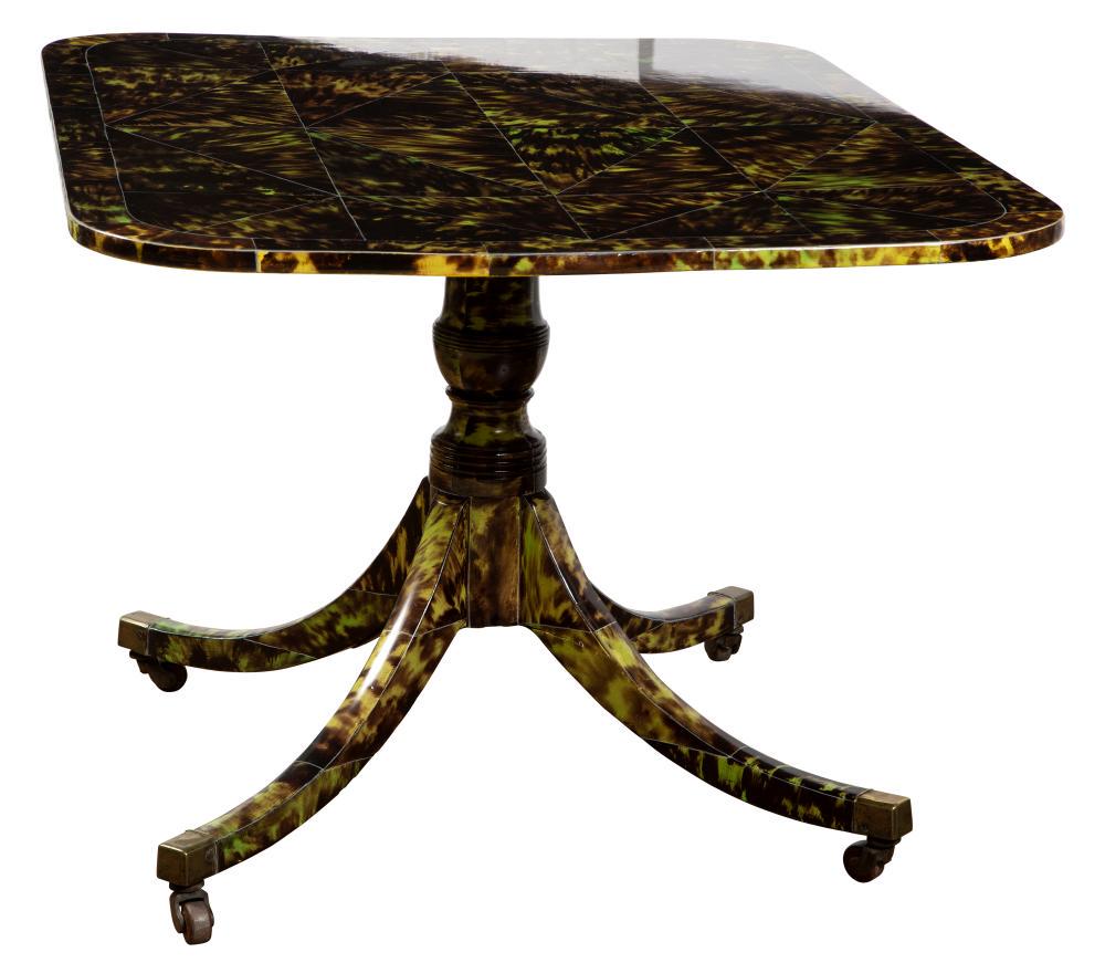Regency Style Faux Tortoiseshell Tilt Top Breakfast (1 of 3)