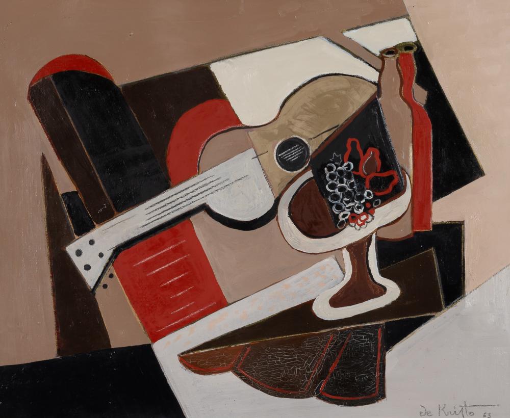 Bela de Kristo Hungarian, 1920-2006 Guitar and Compote, (1 of 4)