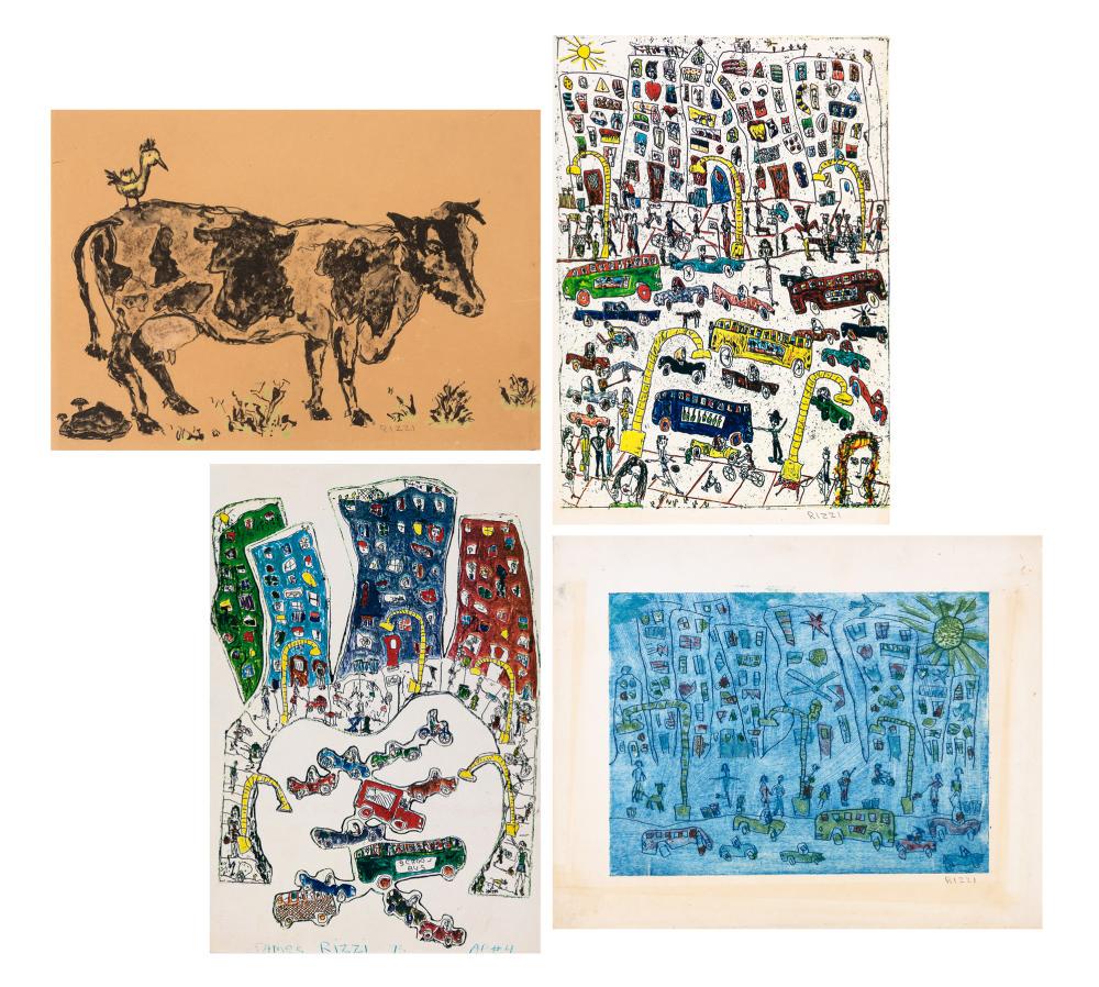 James Rizzi TWEETY BIRD'S COW; [CITYSCAPES] Four color (1 of 6)