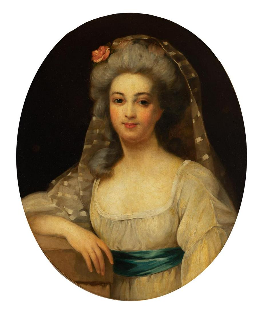 Attributed to Antoine Vestier Portrait of Lady, thought (1 of 3)