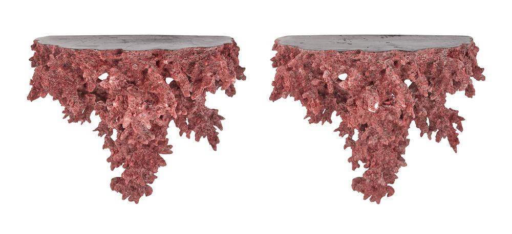 Pair of Composition Simulated Coral Brackets (1 of 5)