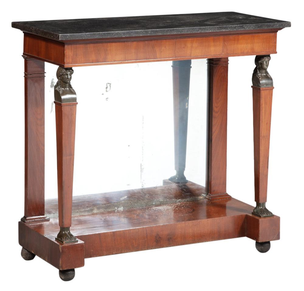 Empire Bronze-Mounted Mahogany and Marble Pier Table (1 of 5)