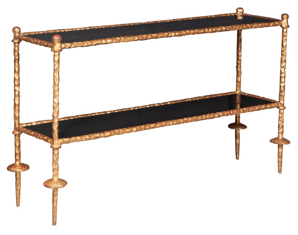 Gilt-Metal and Black Quartz Console (1 of 4)