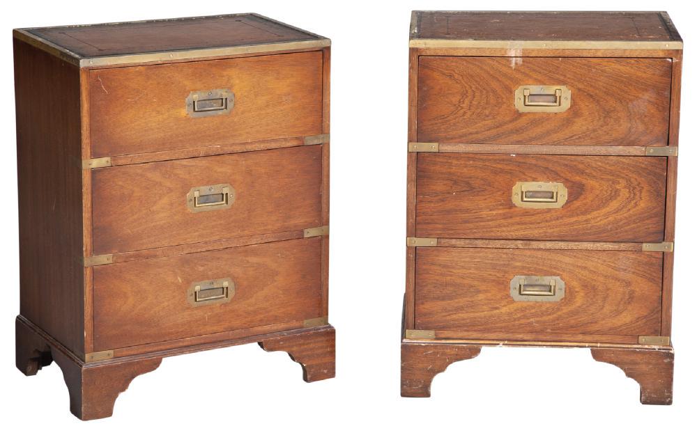 Assembled Pair of Campaign Style Brass-Mounted Wood (1 of 4)