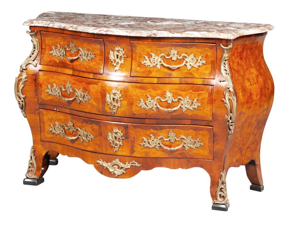 Louis XV Style Ormolu-Mounted Burr Walnut and Kingwood (1 of 5)