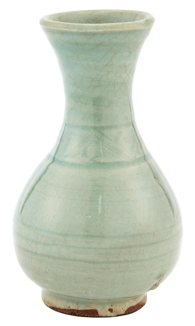 A Chinese Celadon Glazed Earthenware Vase (1 of 3)