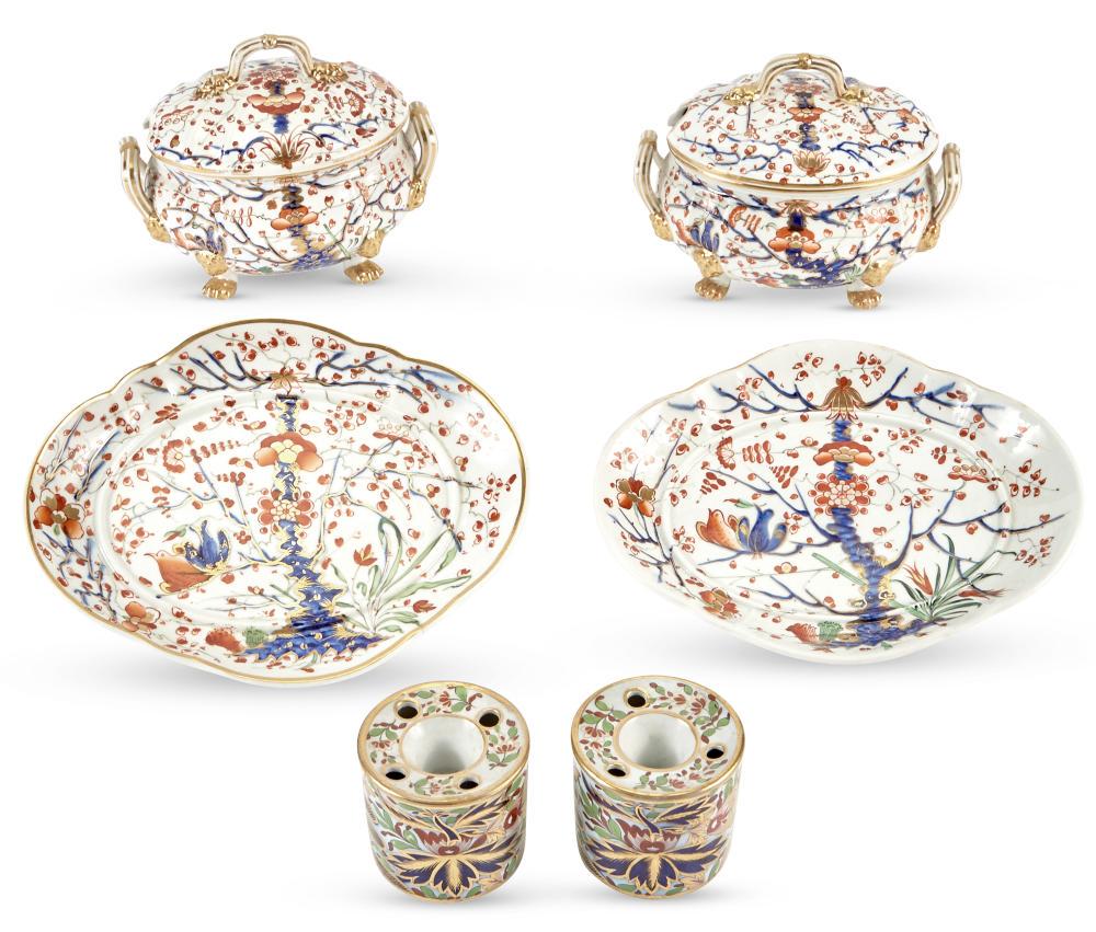 Pair of Derby Porcelain 'Japan' Pattern Sauce Tureens, (1 of 4)