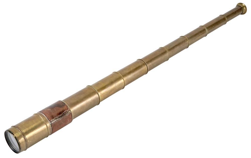 English Leather-Bound Brass Telescope (1 of 3)