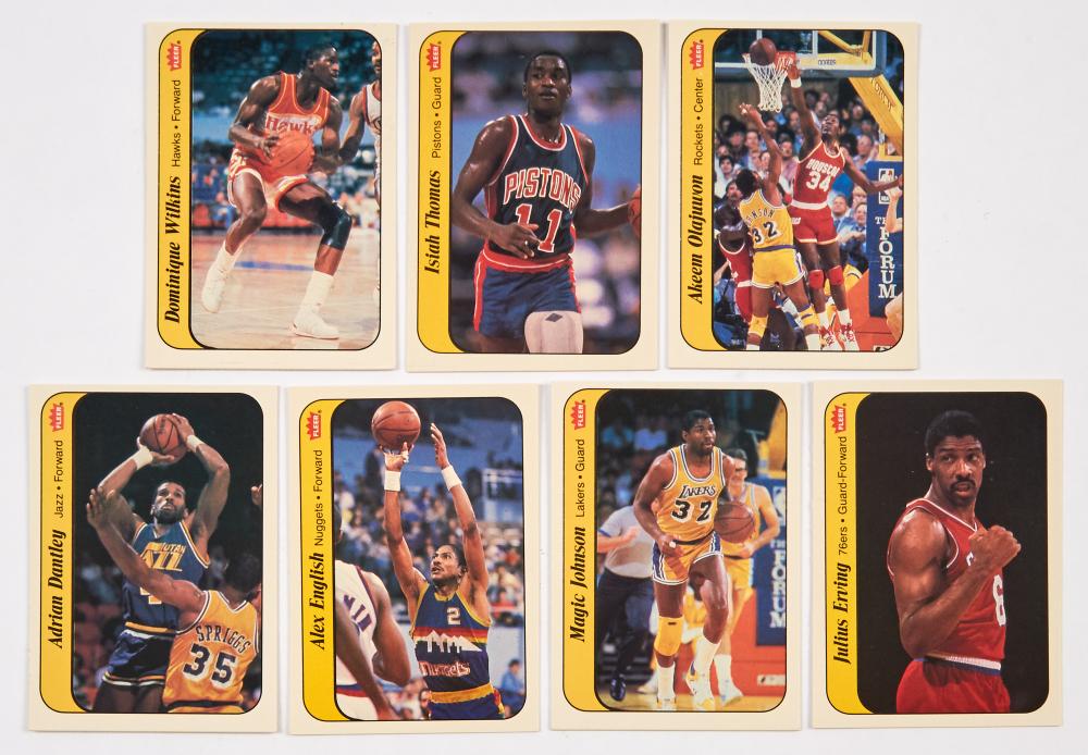1986-87 Fleer Basketball Stickers with Jordan (1 of 4)
