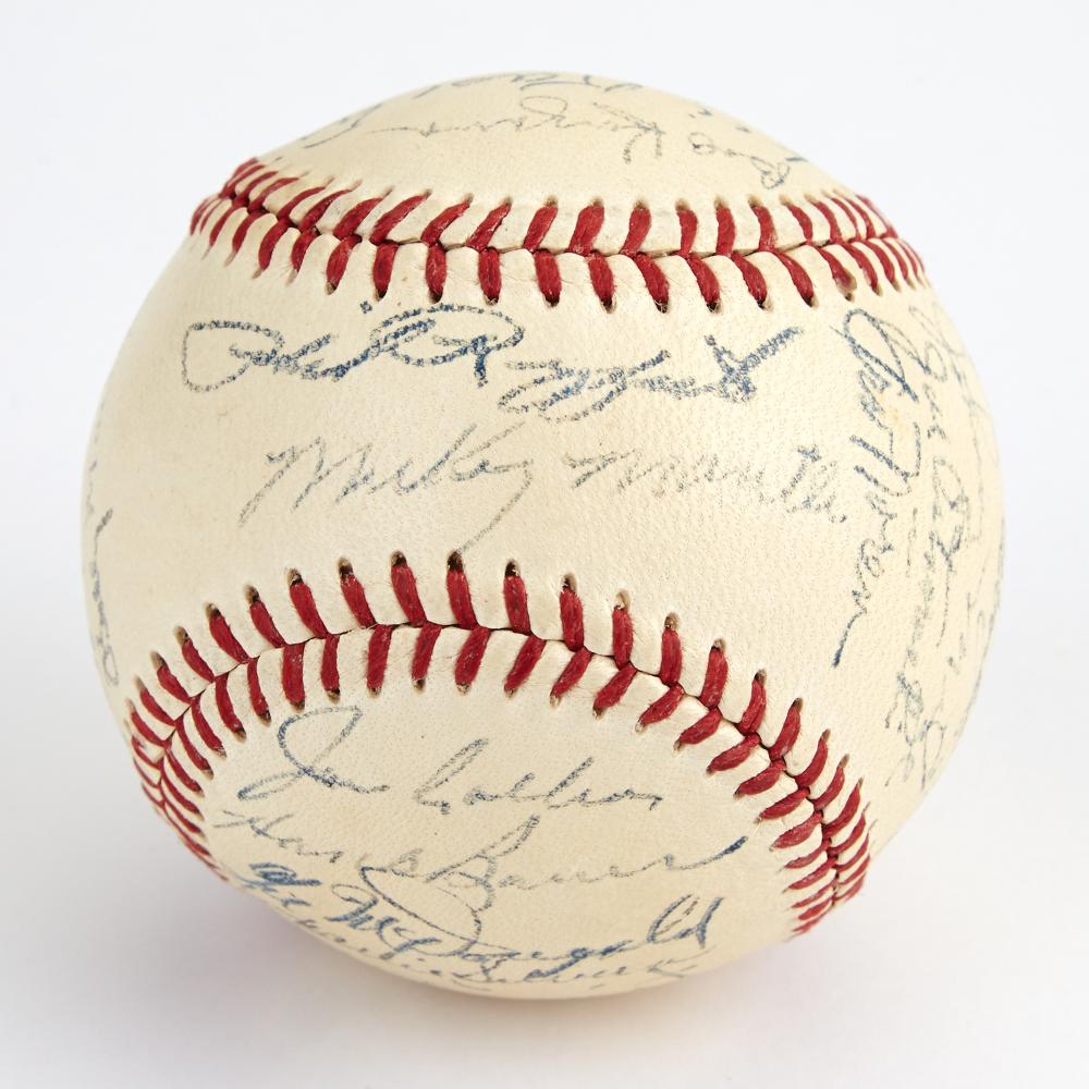 1952 New York Yankees signed baseball including Mickey (1 of 5)