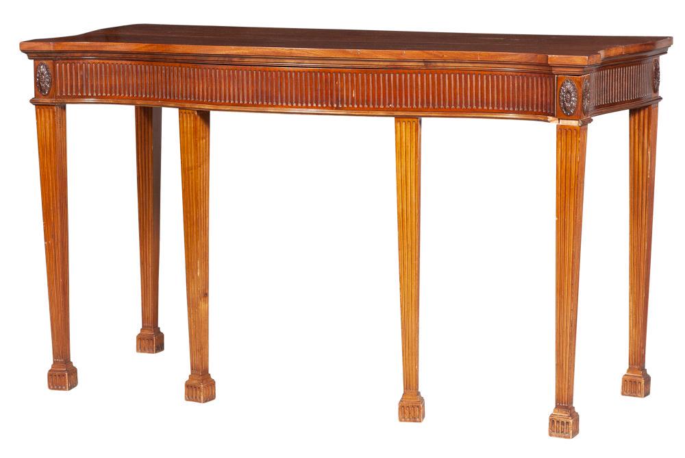 George III Style Mahogany Serving Table: George III Style Mahogany Serving Table Stamped 'GR V' beneath a crown and A. COOPER & Co. twice. Height 36 inches, length 60 inches, depth 26 inches. C