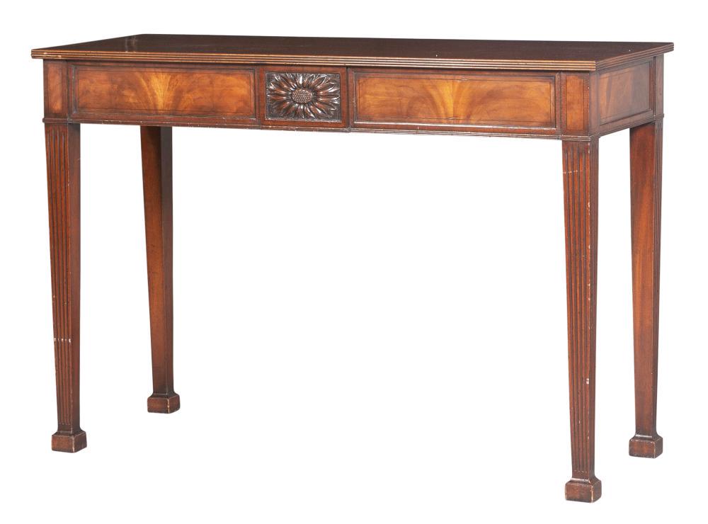 George III Style Mahogany Serving Table: George III Style Mahogany Serving Table Height 37 inches, length 54 inches, depth 22 inches. C