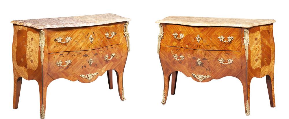 Pair of Louis XV Style Gilt-Metal Mounted Tulipwood (1 of 11)