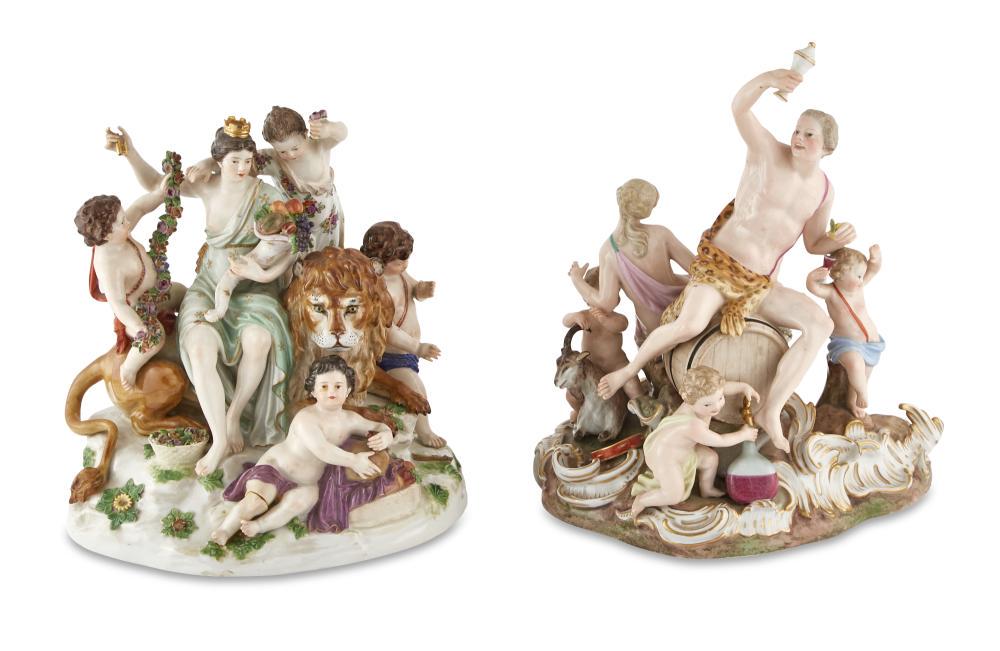 Meissen Porcelain Allegorical Figural Group of Cybele; (1 of 5)