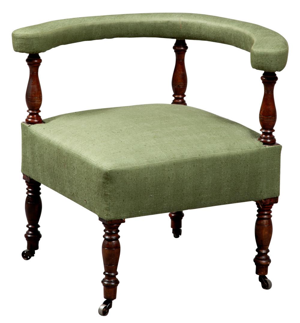 Aesthetic Movement Upholstered Maple Corner Armchair (1 of 3)