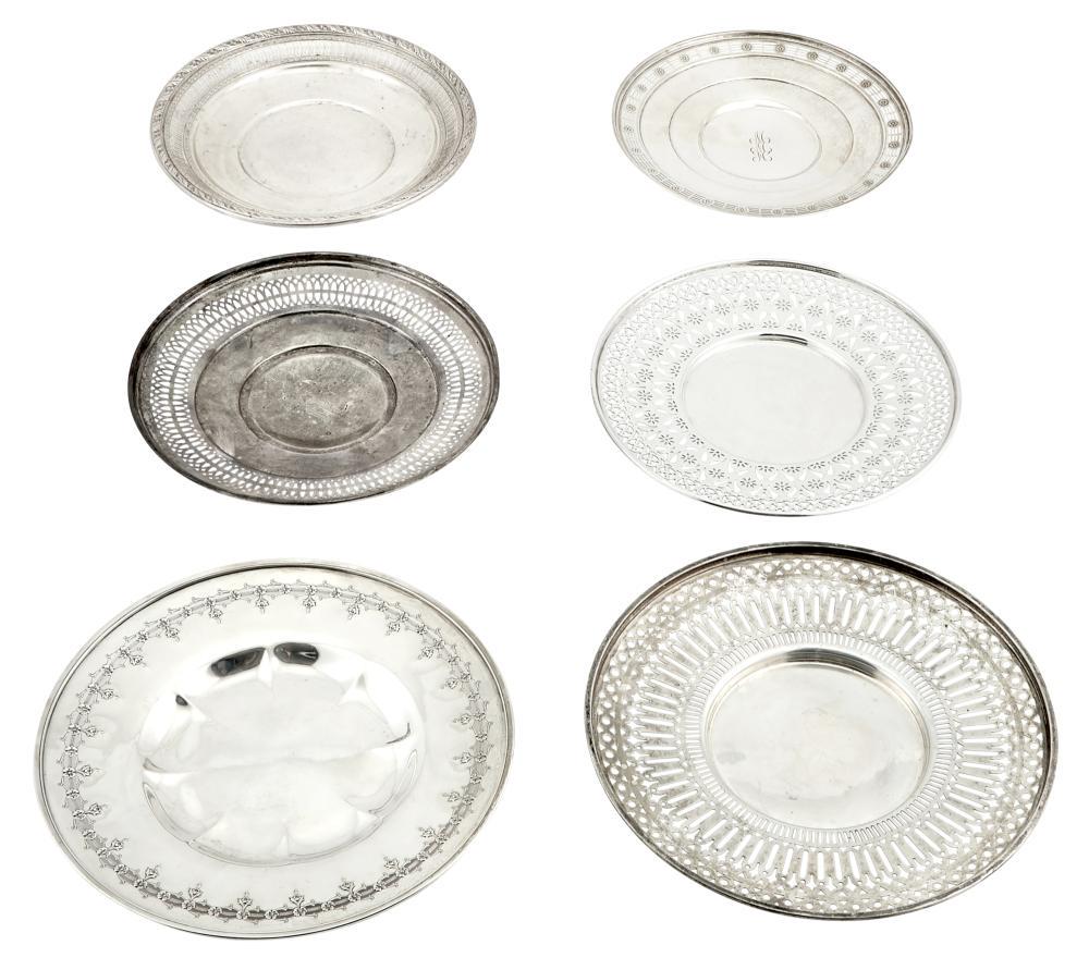 Group of Six American Sterling Silver Trays (1 of 4)