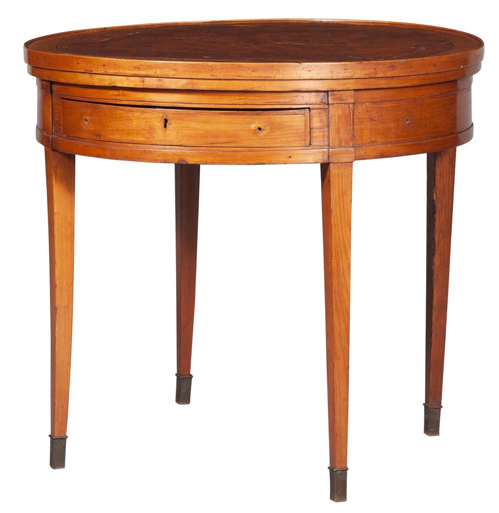 Continental Fruitwood and Burr Walnut Bouillotte Table (1 of 4)