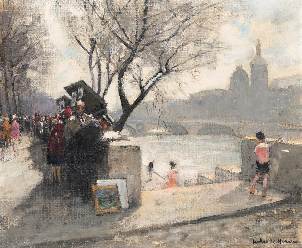 Jules Rene Herve French, 1887-1981 Vendors Along the (1 of 4)