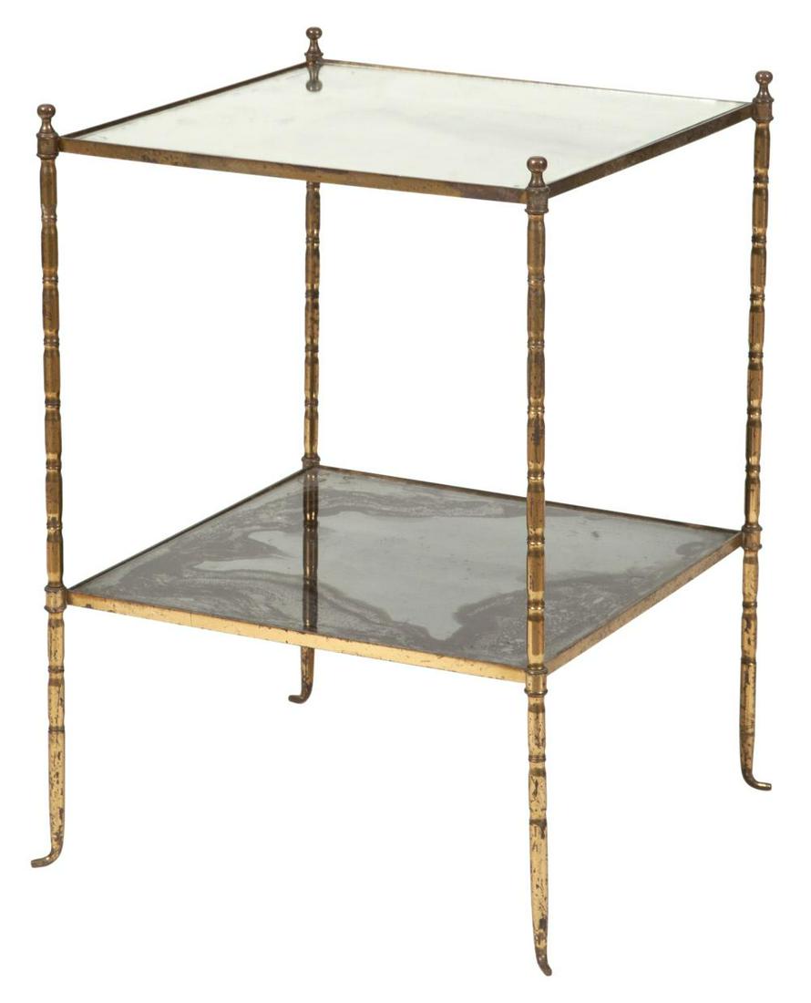 Maison Jansen Style Gilt-Metal and Mirrored Two-Tier (1 of 4)