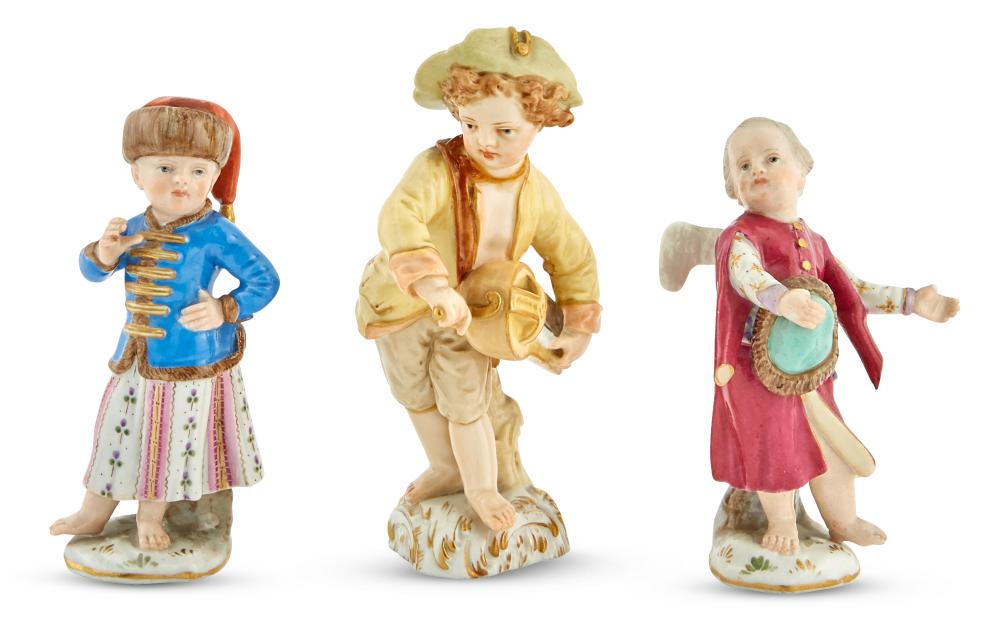 Group of Three Continental Porcelain Figures (1 of 5)