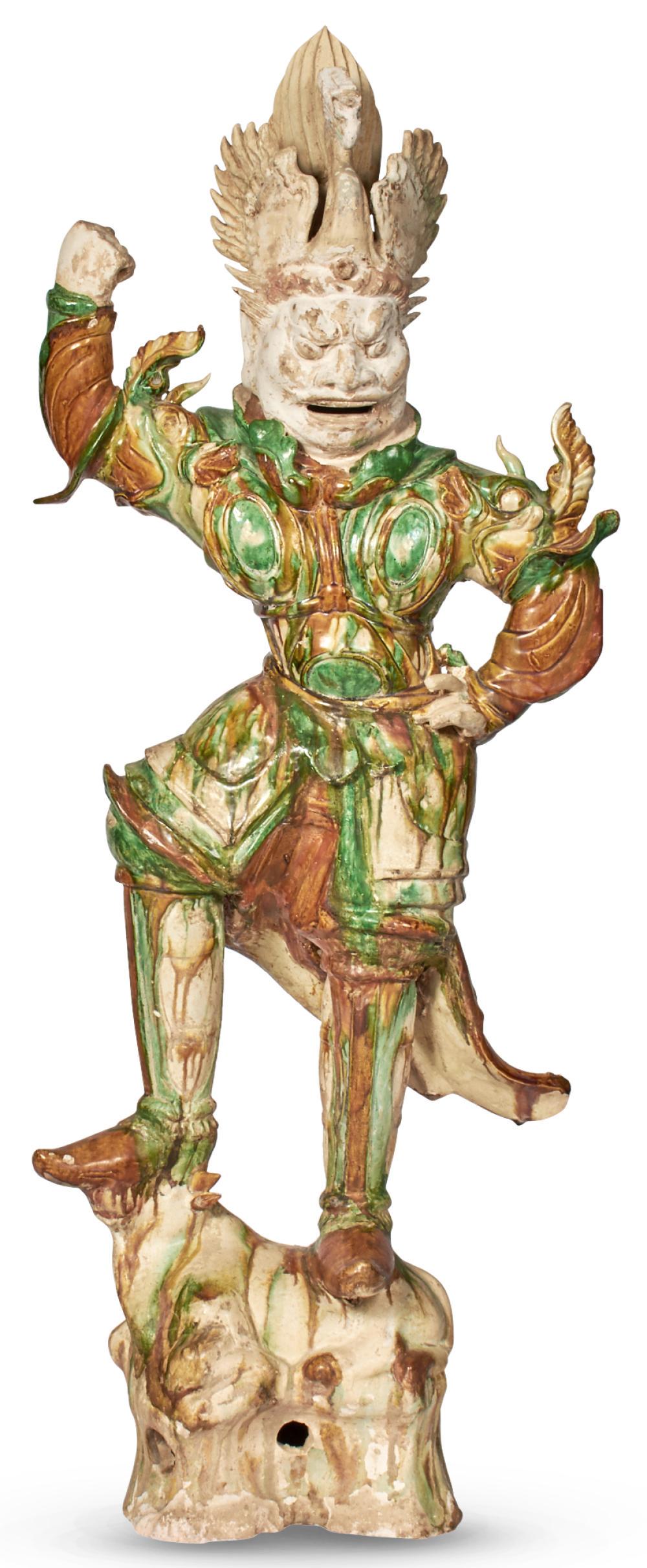 Chinese Sancai Figure of a Lokapala (1 of 5)