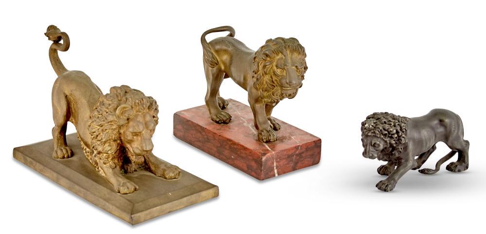 Three Bronze Figures of Lions (1 of 5)