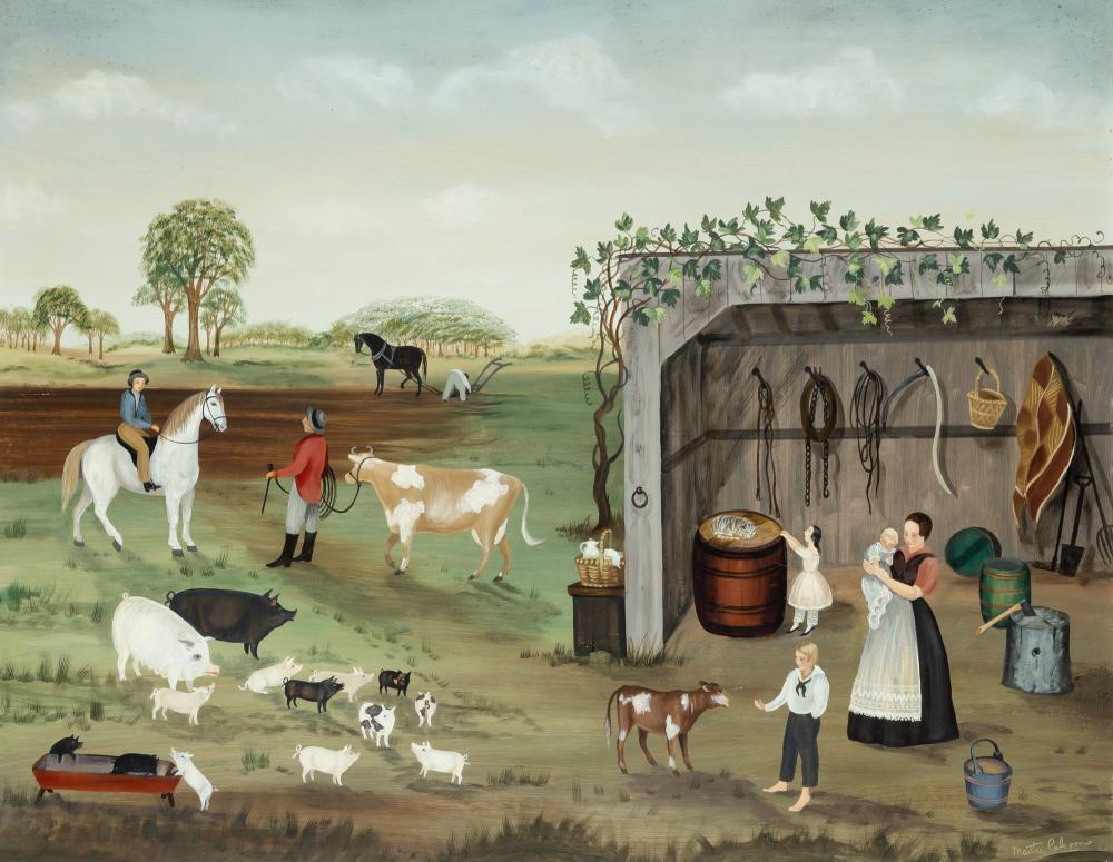 Martha Cahoon American, 1905-1999 Farmyard Scene (1 of 4)