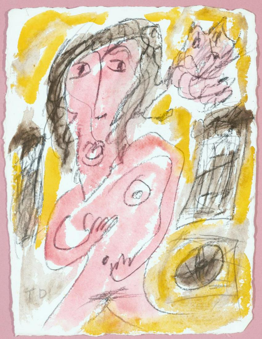 Thornton Dial American, 1928-2016 Untitled Nude: Thornton Dial American, 1928-2016 Untitled Nude Initialed T.D. (ll) Graphite and watercolor on paper 12 7/8 x 10 inches C Estate of an Upper West Side Collector