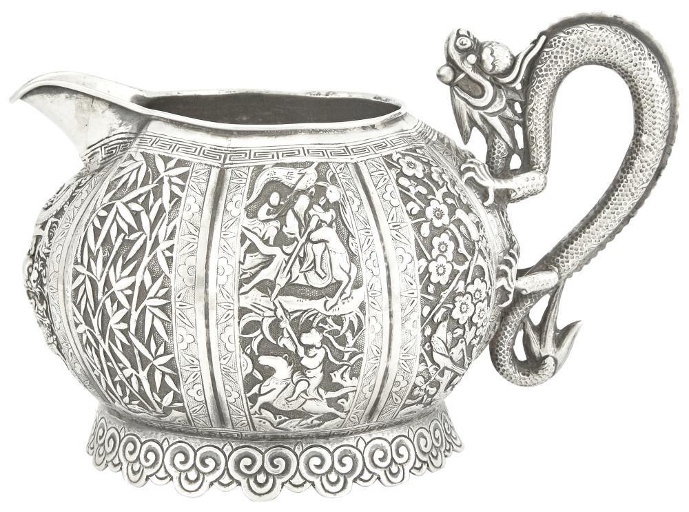 Chinese Export Silver Cream Jug (1 of 5)