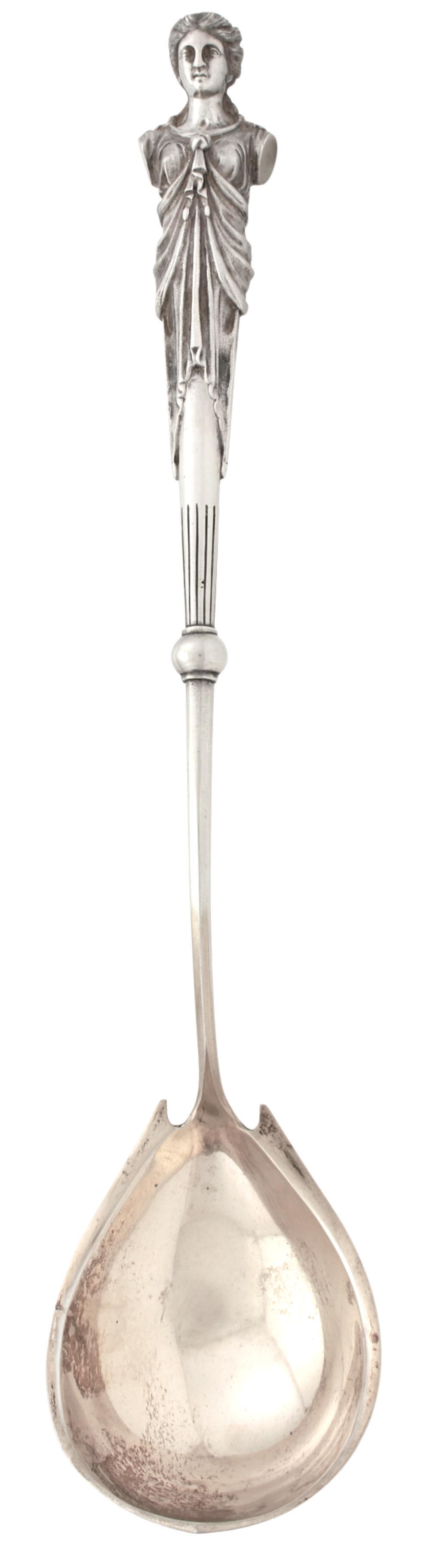 American Sterling Silver and Parcel Gilt Punch Ladle (1 of 3)