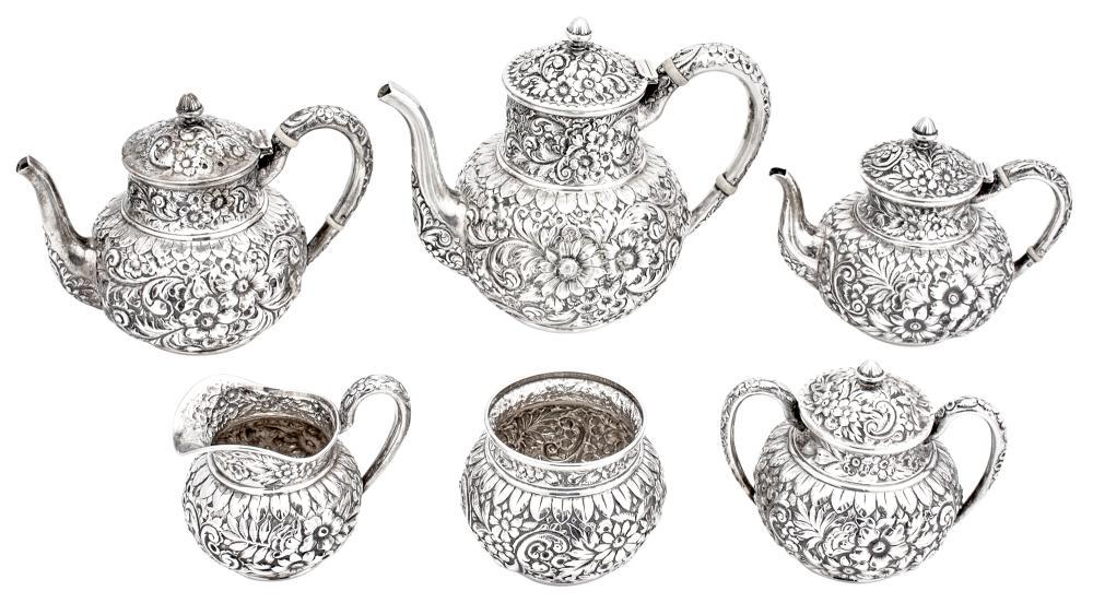 Gorham Sterling Silver Six Piece Tea and Coffee Service (1 of 3)