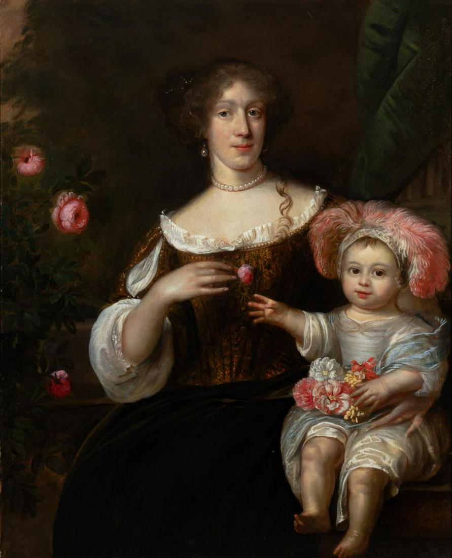 Jan de Baen Dutch, 1633-1702 An Elegant Mother with her (1 of 4)