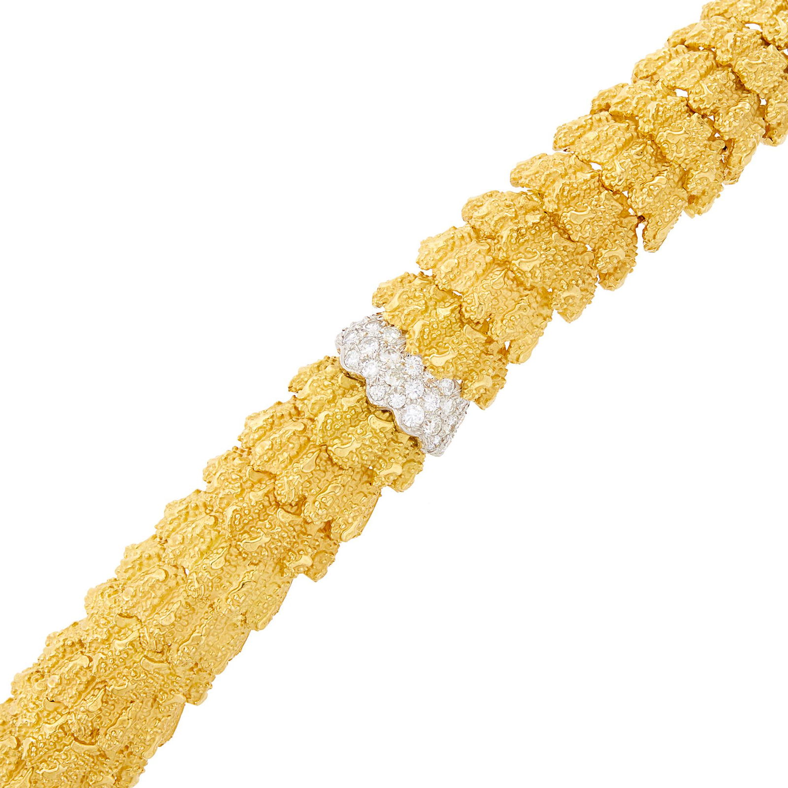 Two-Color Gold and Diamond Bracelet (1 of 2)