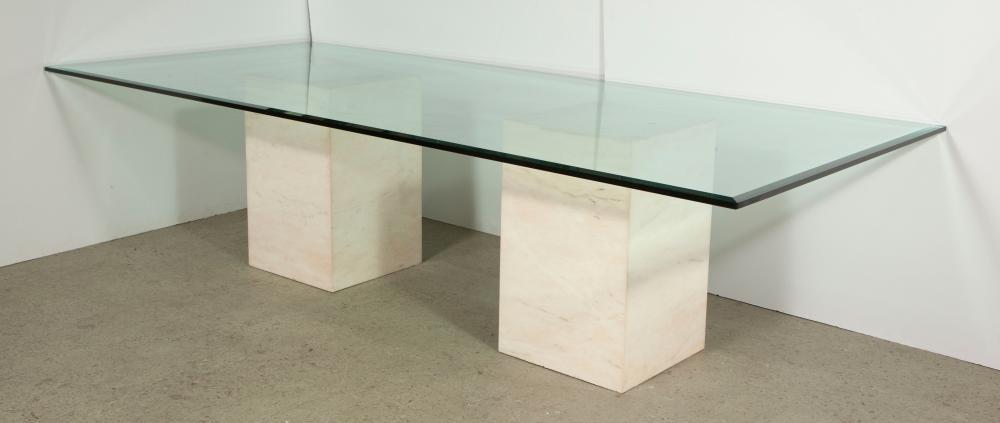 Marble and Glass Dining Table (1 of 5)