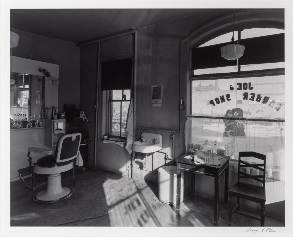 TICE, GEORGE (b. 1938) Joe's Barber Shop, Paterson, New (1 of 3)