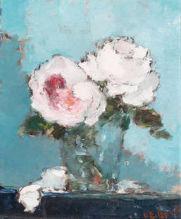 Dietz Edzard German/French, 1893-1963 Flowers: Dietz Edzard German/French, 1893-1963 Flowers Signed D Edzard (lr) Oil on canvas 10 5/8 x 8 5/8 inches (27 x 21.9 cm) Provenance: Niveau Gallery, New York C Property from the Hallenbeck Family Co