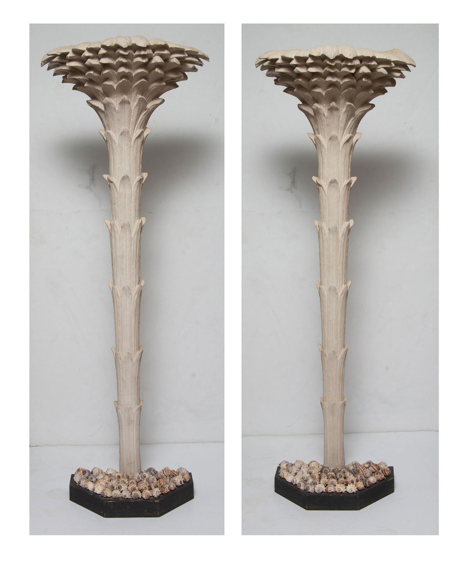 Pair of Stone-Painted and Shell-Mounted Fiberglass (1 of 5)