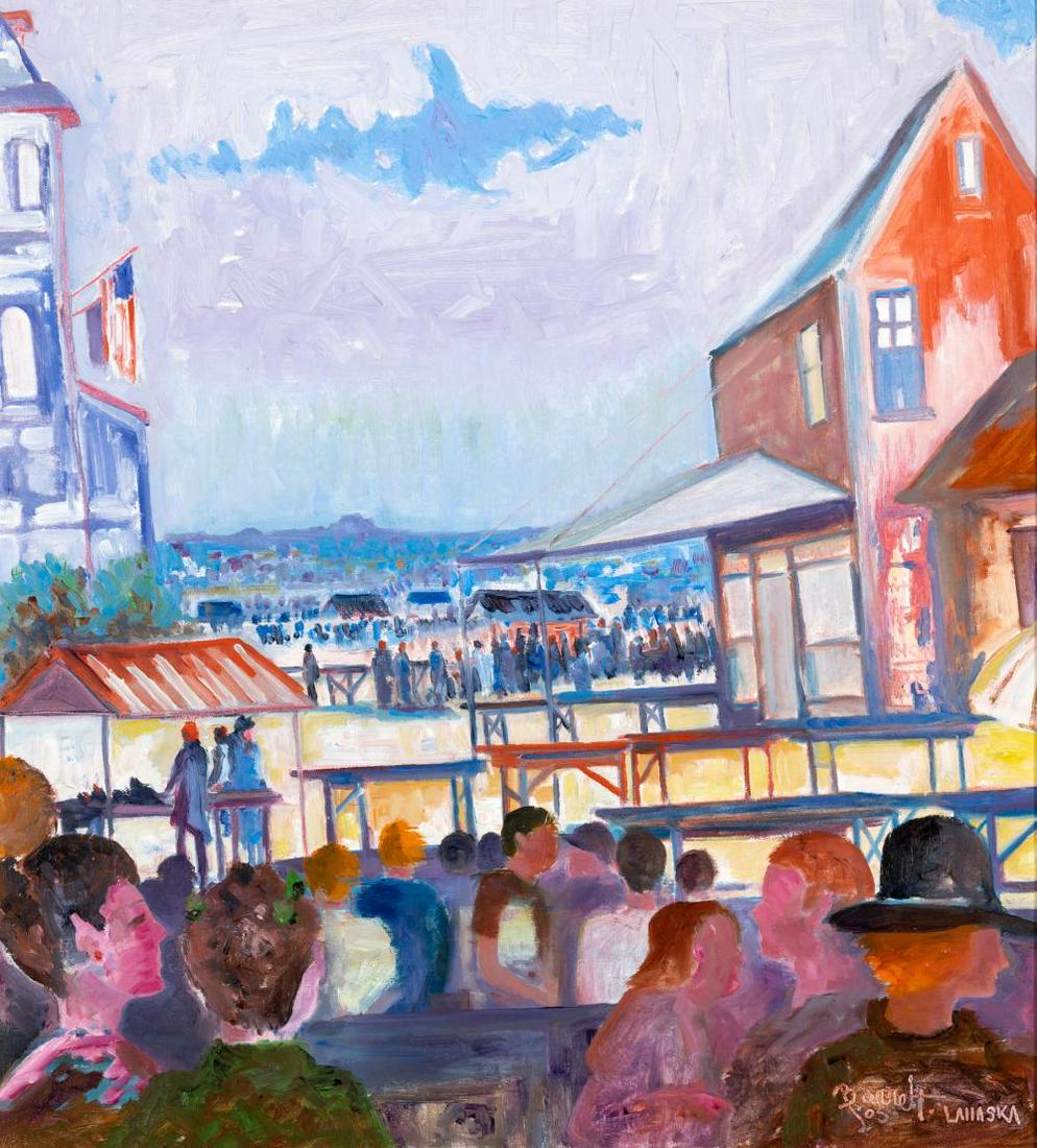 Joseph Barrett American, b. 1936 Market at Lahaska (1 of 4)