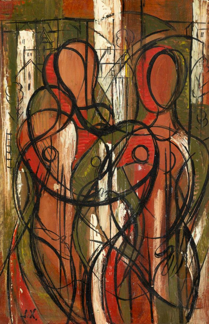 Jean Xceron Greek/American, 1890-1967 Two Figures, (1 of 4)