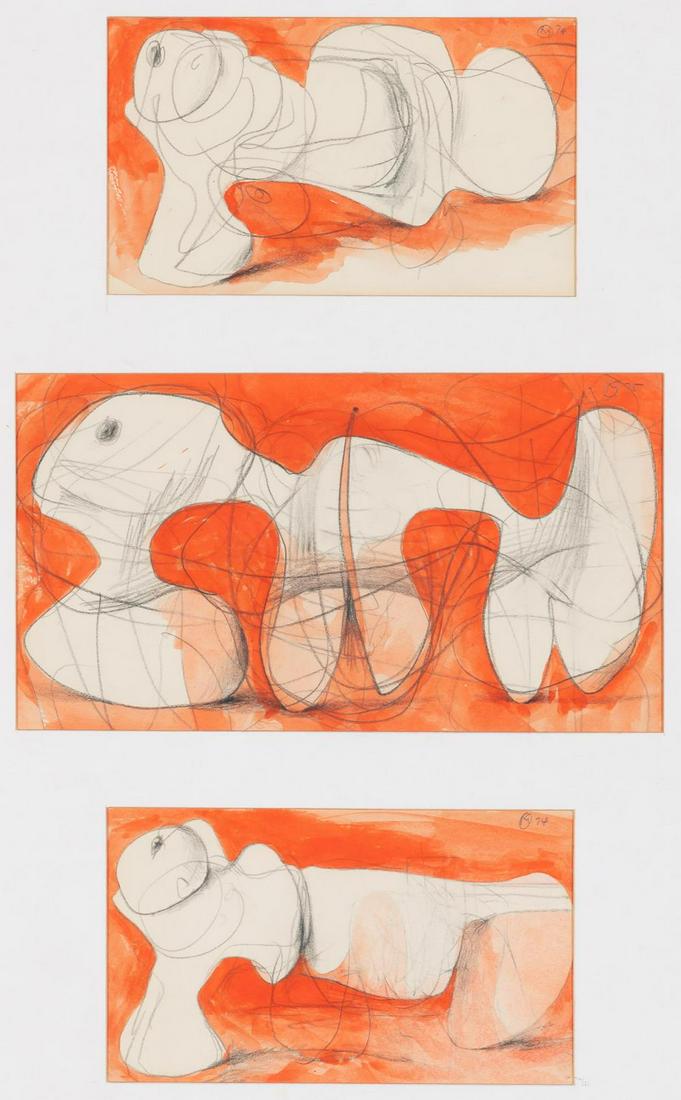 Bernard Meadows British, 1915-2005 Three Variations, (1 of 4)